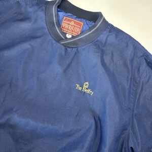 Proquip British Millerain Waxed Golf Pullover Jacket The Belfry Blue XL Vintage
